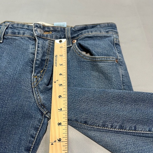 VTG Y2K Levis 518 Superlow‎ Boot Blue Jean Women Wide Leg 10/9M/30x31 Flare-3812 - Picture 10 of 11